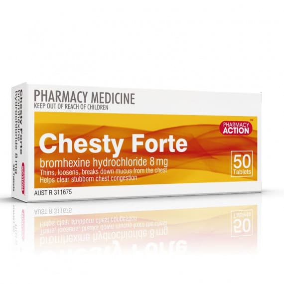 Pharmacy Action Chesty Forte Tablets for chest relief - Pharmacy Direct
