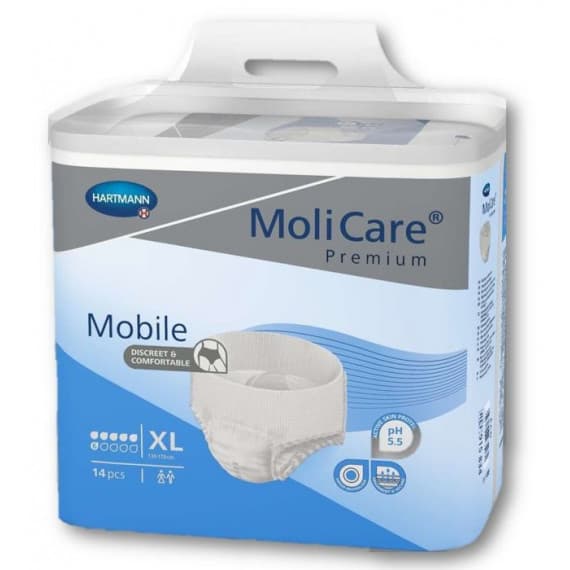 Molicare Premium Mobile 6 Drops Extra Large 14 Pack - trusted comfort and protection - Pharmacy Direct