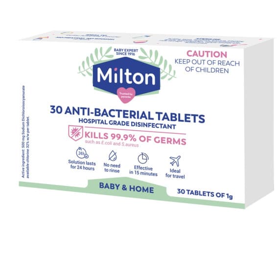 Milton Antibacterial Tablets 30 Pack for sterilising and hygiene at Pharmacy Direct