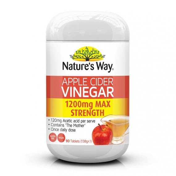 Natures Way Apple Cider Vinegar 1200mg Max Strength 90 Tablets