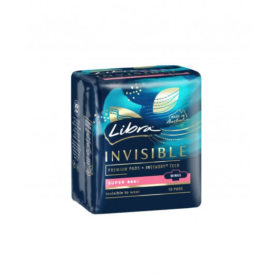 Buy Libra Invisible Pads Super With Wings 10 Pack Online Pharmacy Direct AU