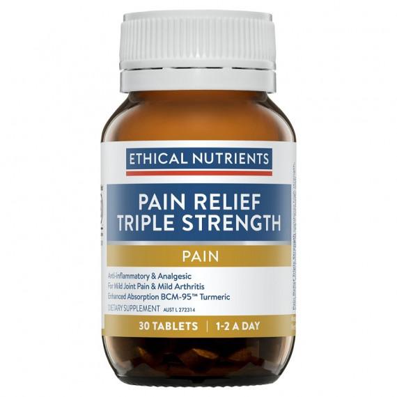 Ethical Nutrients Pain Relief Triple Strength with Turmeric 30 Tablets for joint comfort at Pharmacy Direct