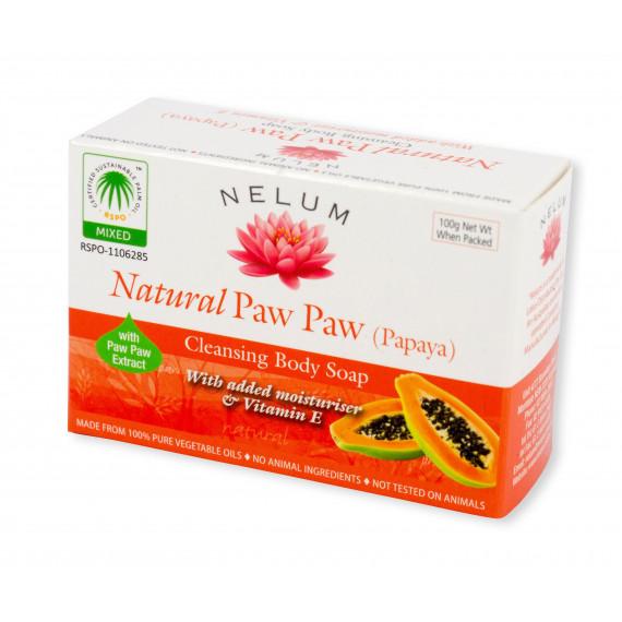 Nelum Natural Soap Bar Paw Paw 100g - Hydrate and soothe skin - Pharmacy Direct