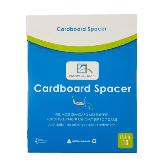 Breath-A-Tech Cardboard Spacer 10 Pack for effective inhalation - Pharmacy Direct