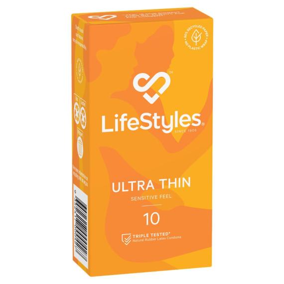 Lifestyles Ultra Thin Condoms 10 Pack for comfort and protection - Pharmacy Direct