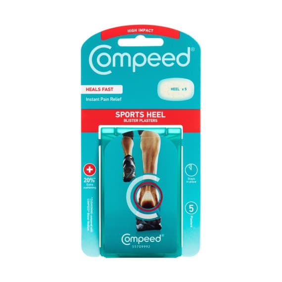 Buy Compeed Sports Heel Blister Plasters 5 Pack Expiry Date 03/26 Online Pharmacy Direct AU