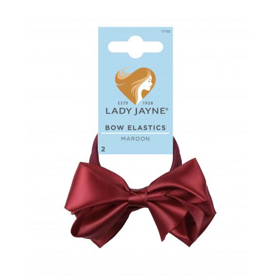 Lady Jayne Bow Elastics Maroon 2 Pack for Strong Hold - Available at Pharmacy Direct
