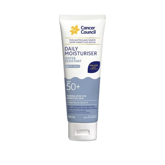 Cancer Council Daily Moisturiser Water Resistant SPF50 Plus 150ml