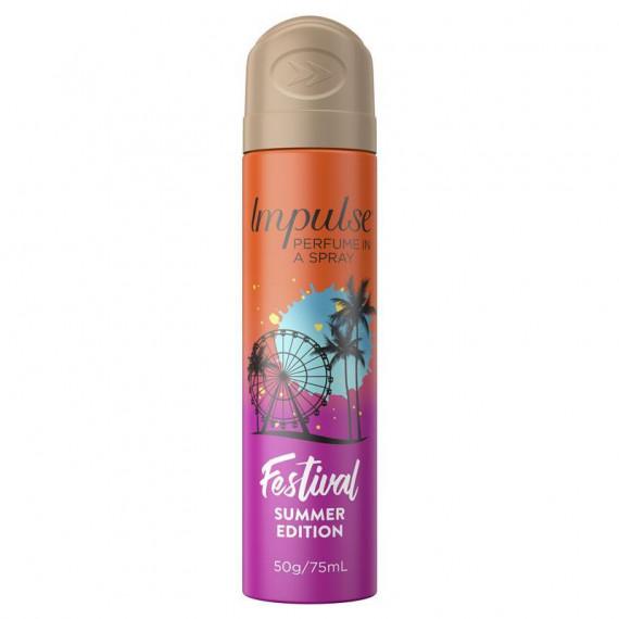 Buy Impulse Body Spray Aerosol Deodorant Festival Summer 75ml Online Pharmacy Direct AU