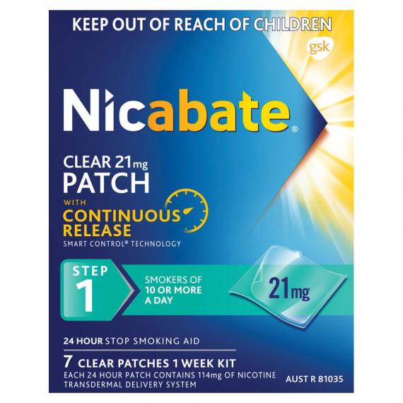 Nicabate Clear Patches 21mg 7 Patches to Help Quit Smoking Online at Pharmacy Direct