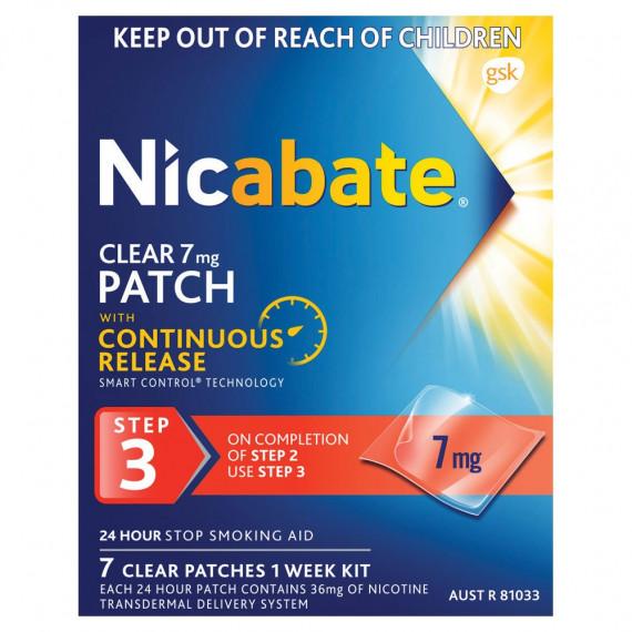 Nicabate Clear Patches 7mg 7 Pack - Buy Online at Pharmacy Direct