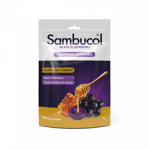 Sambucol Soothing Black Elderberry Honey Lozenges 16 Lozenges