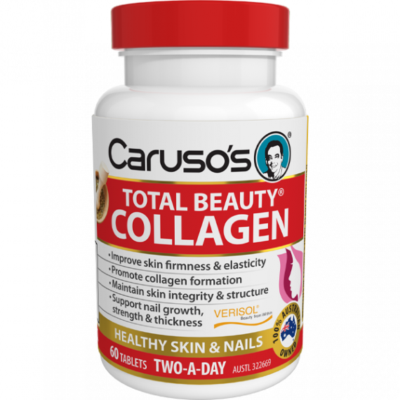 Buy Carusos Total Beauty Collagen 60 Tablets Online Pharmacy Direct AU