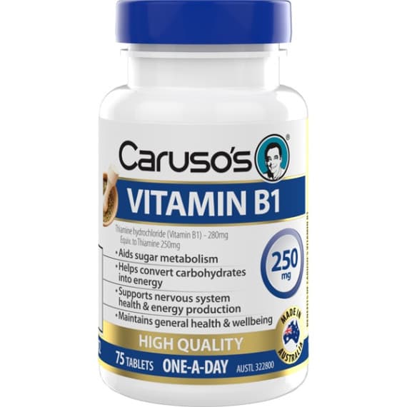 Carusos Vitamin B1 75 Tablets - Energy Support - Pharmacy Direct