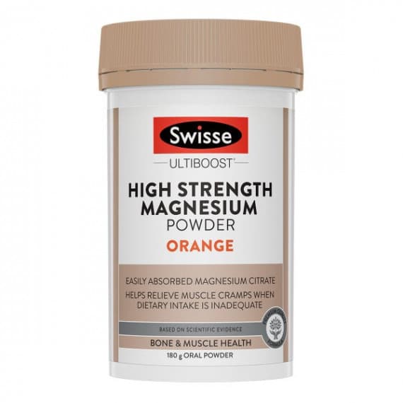 Swisse Ultiboost High Strength Magnesium Powder Orange 180g - Muscle Health Support - Pharmacy Direct