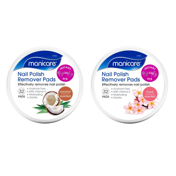 Manicare Nail Polish Remover Pads Coconut 32 Pads