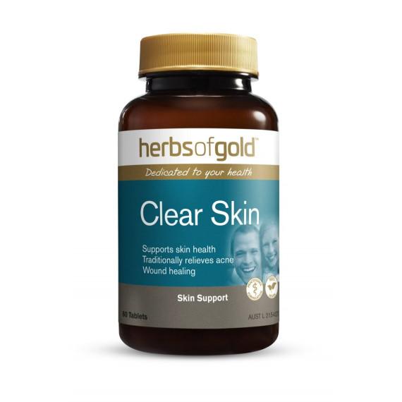 Herbs of Gold Clear Skin 60 Tablets - Supports healthy, radiant skin - Pharmacy Direct