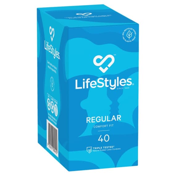 Lifestyles Regular Condoms 40 Pack safe protection - Pharmacy Direct