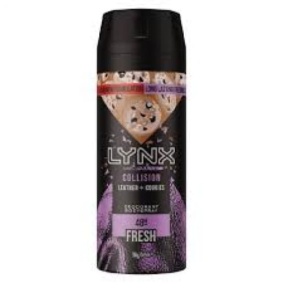 Buy Lynx Deodorant Body Spray Collision Leather Plus Cookies 165ml Online Pharmacy Direct AU
