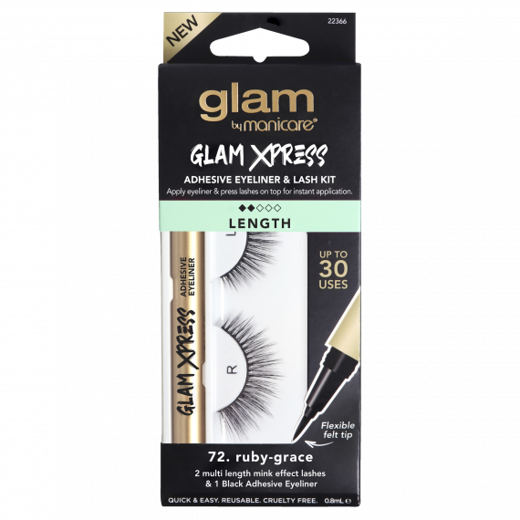 Buy Glam By Manicare 72. Ruby Grace Xpress Adhesive Eyeliner And Lash Kit Online Pharmacy Direct AU