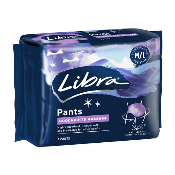 Libra Goodnight Pants Medium Large 2 Pack - Shop Online at Pharmacy Direct