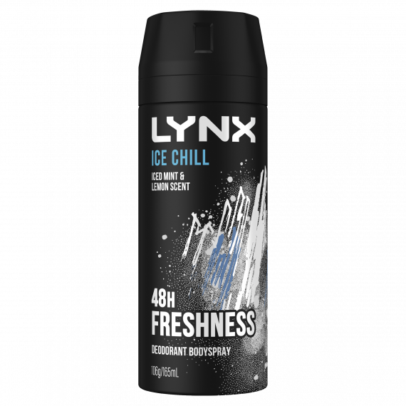 Lynx Deodorant Body Spray Ice Chill 165ml - Invigorating Freshness - Pharmacy Direct