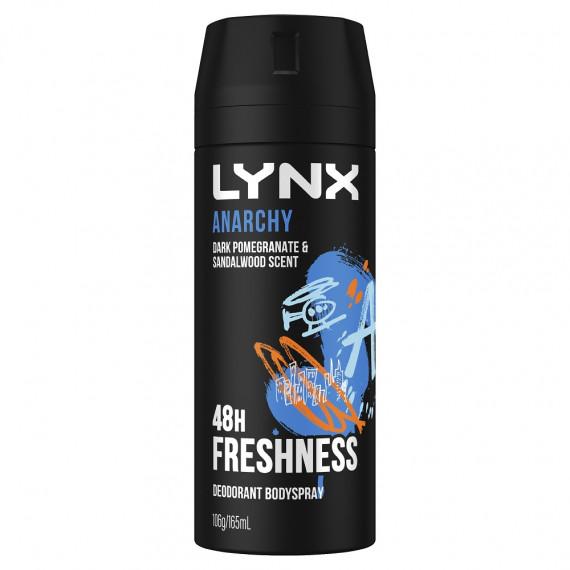 Lynx Deodorant Body Spray Anarchy for Him 165ml - Bold Freshness - Pharmacy Direct