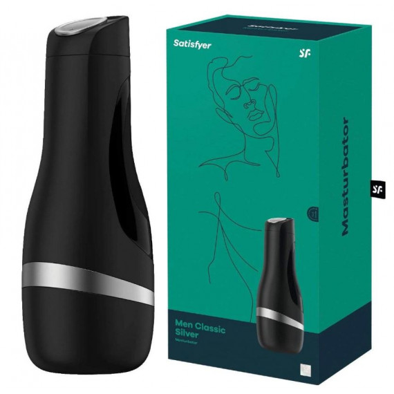 Satisfyer Men Classic Masturbator Silver for Enhanced Pleasure - Pharmacy Direct