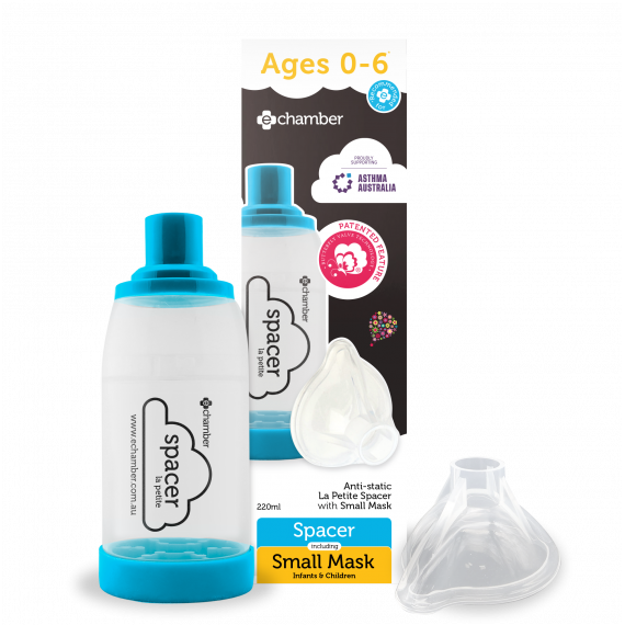 E-Chamber Petite Asthma Spacer with Small Mask for Easier Breathing at Pharmacy Direct