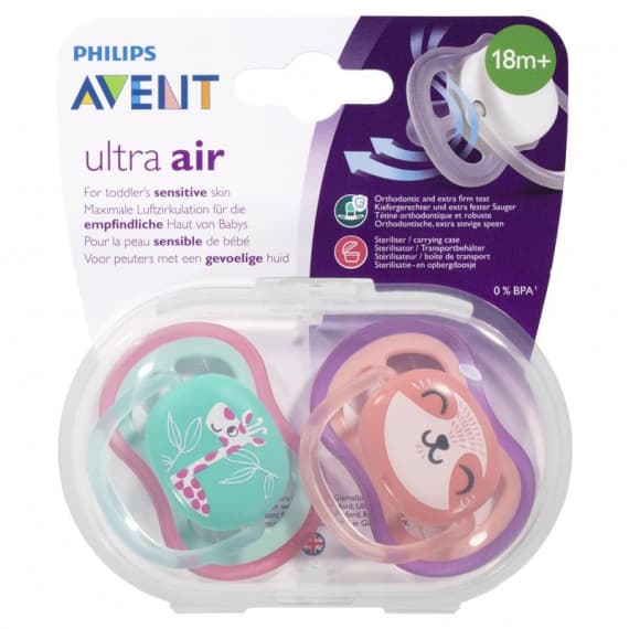 Buy Avent Soother Ultra Air BPA Free 18m Plus 2 Pack Online Pharmacy Direct AU
