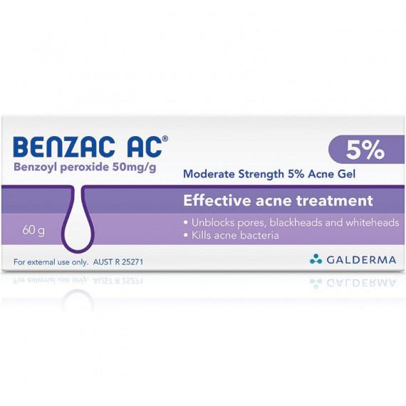 Benzac AC Acne Gel 5 percent 60g acne treatment – Pharmacy Direct