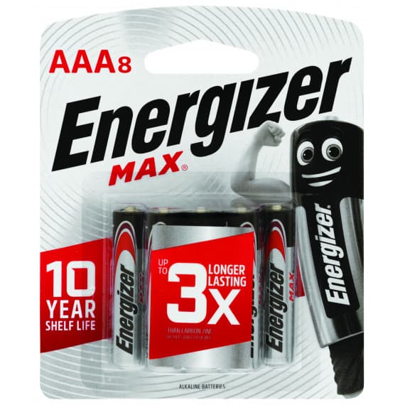 Energizer Max AAA 8 pack batteries long lasting power – Pharmacy Direct