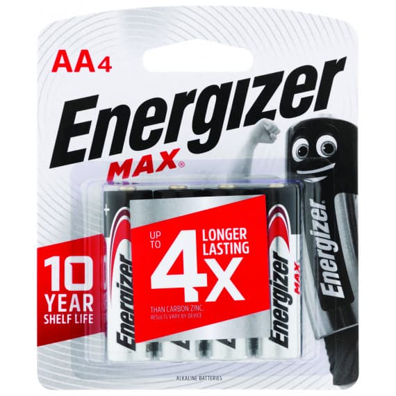 Energizer Max E91 AA BP4T - Long-Lasting Power for Devices - Pharmacy Direct