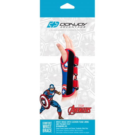 Donjoy Advantage Marvel Wrist Brace Captain America Youth Right