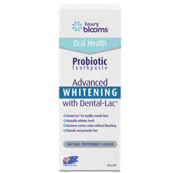 Henry Blooms Whitening Probiotic Toothpaste 100g - Natural Whitening Oral Care | Pharmacy Direct