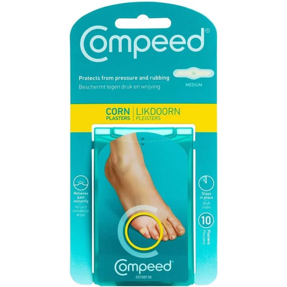 Compeed Corn Plasters Medium 10 Pack by Pharmacy Direct for Fast Corn Relief