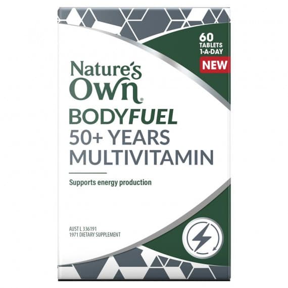 Buy Natures Own Bodyfuel 50 Plus Years Multivitamin 60 Tablets Online Pharmacy Direct AU