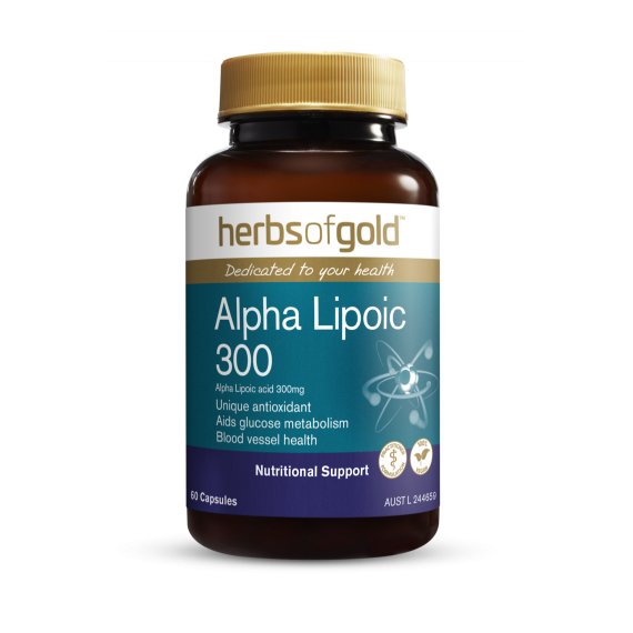 Herbs of Gold Alpha Lipoic 300 60 Capsules - Antioxidant Protection - Pharmacy Direct