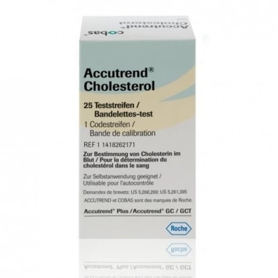 Buy Accutrend Cholesterol Test Strips 25 Online Pharmacy Direct AU