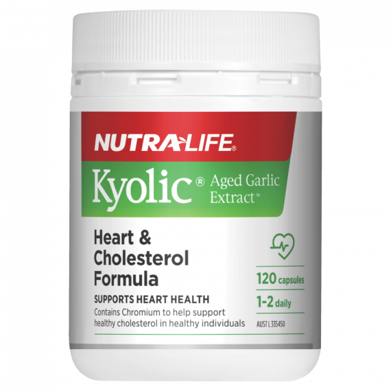 Nutra-Life Kyolic Aged Garlic Extract Heart & Cholesterol Formula 120 Capsules