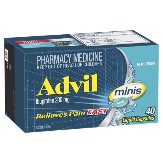 Buy Advil Minis Liquid Capsules 40 Capsules Online Pharmacy Direct AU