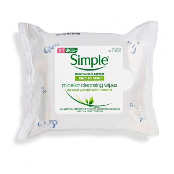 Simple Kind To Skin Micellar Facial Wipes 25 Pack available at Pharmacy Direct