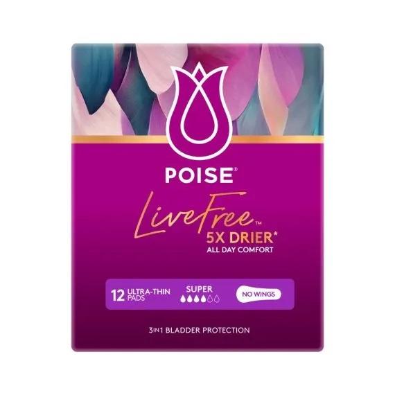 Buy Poise LIVEFREE Ultra Thin Pads 12 Pack Online Pharmacy Direct AU
