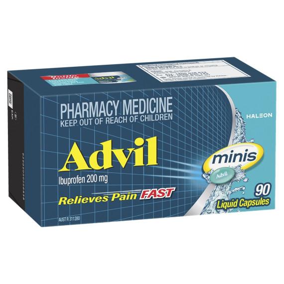Buy Advil Minis Liquid Capsules 90 Capsules Online Pharmacy Direct AU