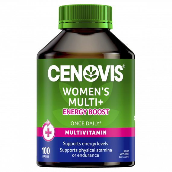 Buy Cenovis Womens Multi Plus Energy Boost 100 Capsules Expiry Date 03/26 Online Pharmacy Direct AU
