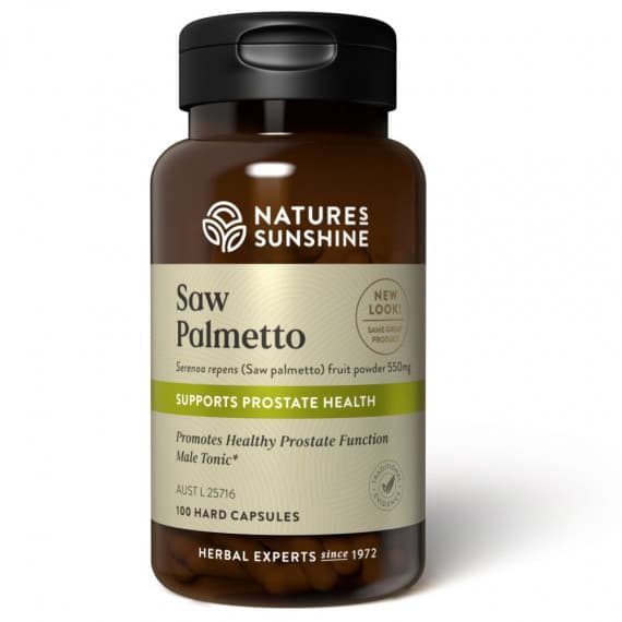 Nature's Sunshine Saw Palmetto 550mg Capsules - Herbal Prostate Support | Pharmacy Direct