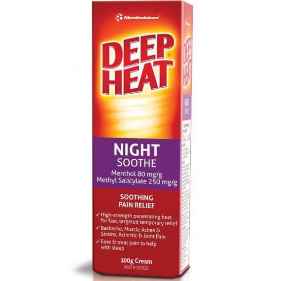 Deep Heat Night Soothe 100g - Relaxing Pain Relief Cream - Pharmacy Direct