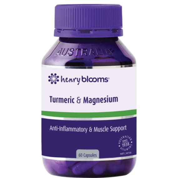 Buy Henry Blooms Turmeric and Magnesium 60 Capsules Online Pharmacy Direct AU