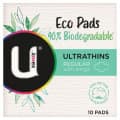 U by Kotex Cotton Ultrathin Pads Super with Wings 10 Pack
