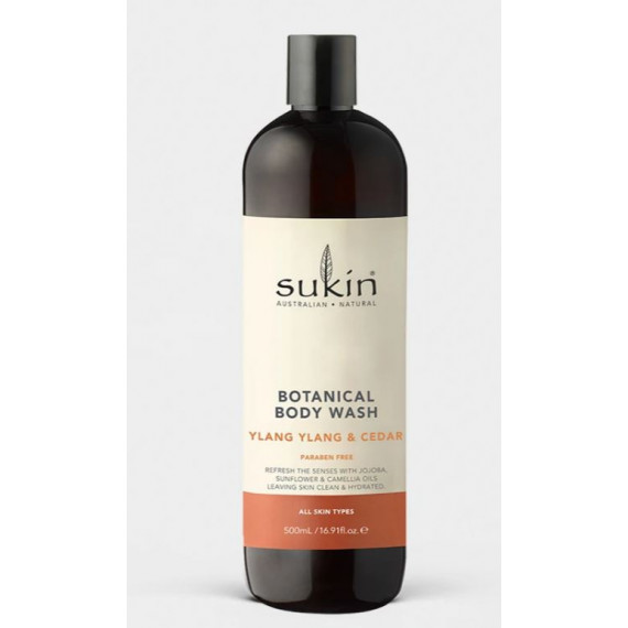 Sukin Botanical Body Wash Ylang Ylang & Cedar 500ml